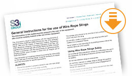Download Wire Rope Sling General Use Instructions