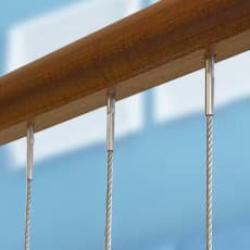 Vertical Wire Balustrade - Timber Mount Mount